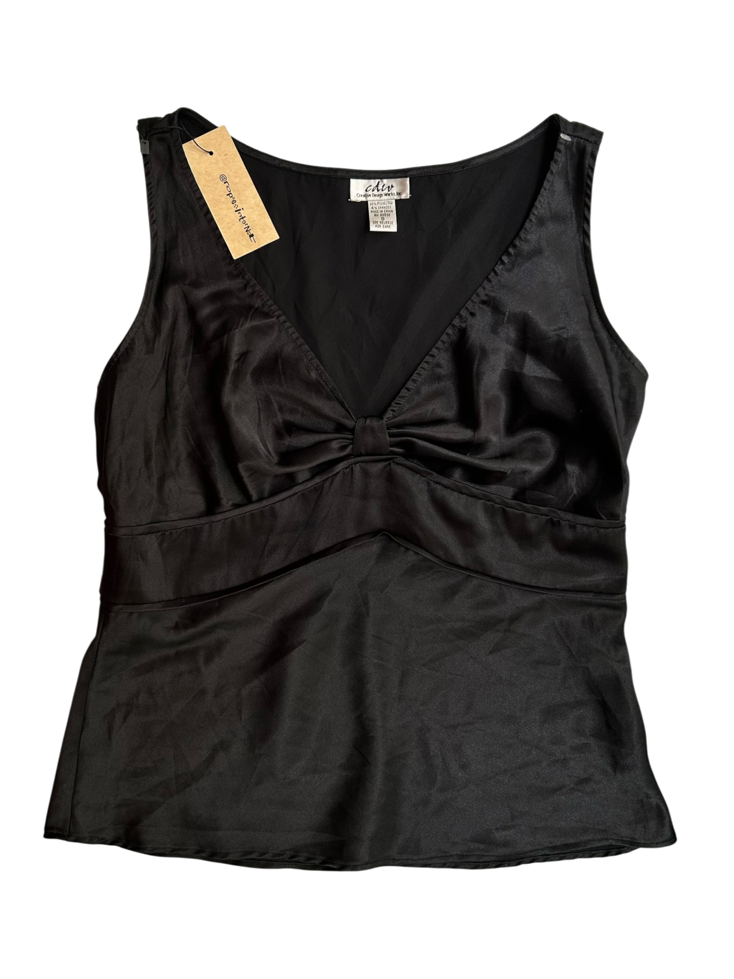 top satin negro