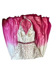 vestido rosa degradado