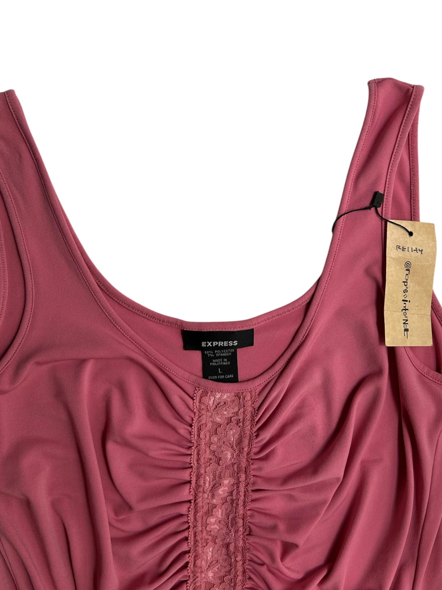top rosa corrugado