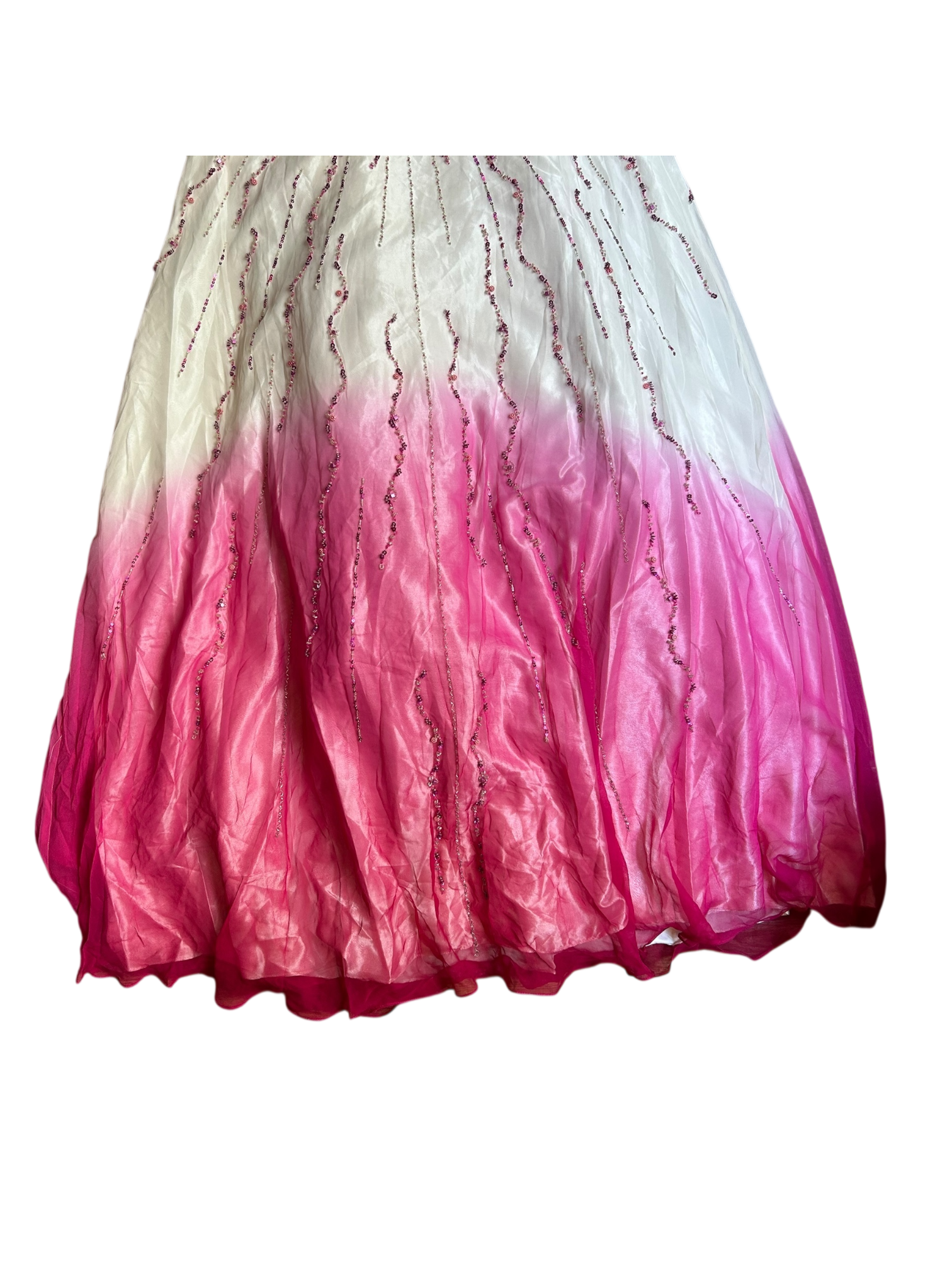 vestido rosa degradado