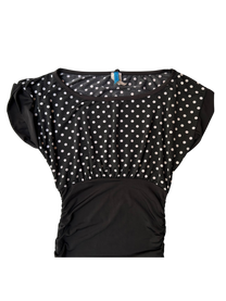 mini vestido polka dots