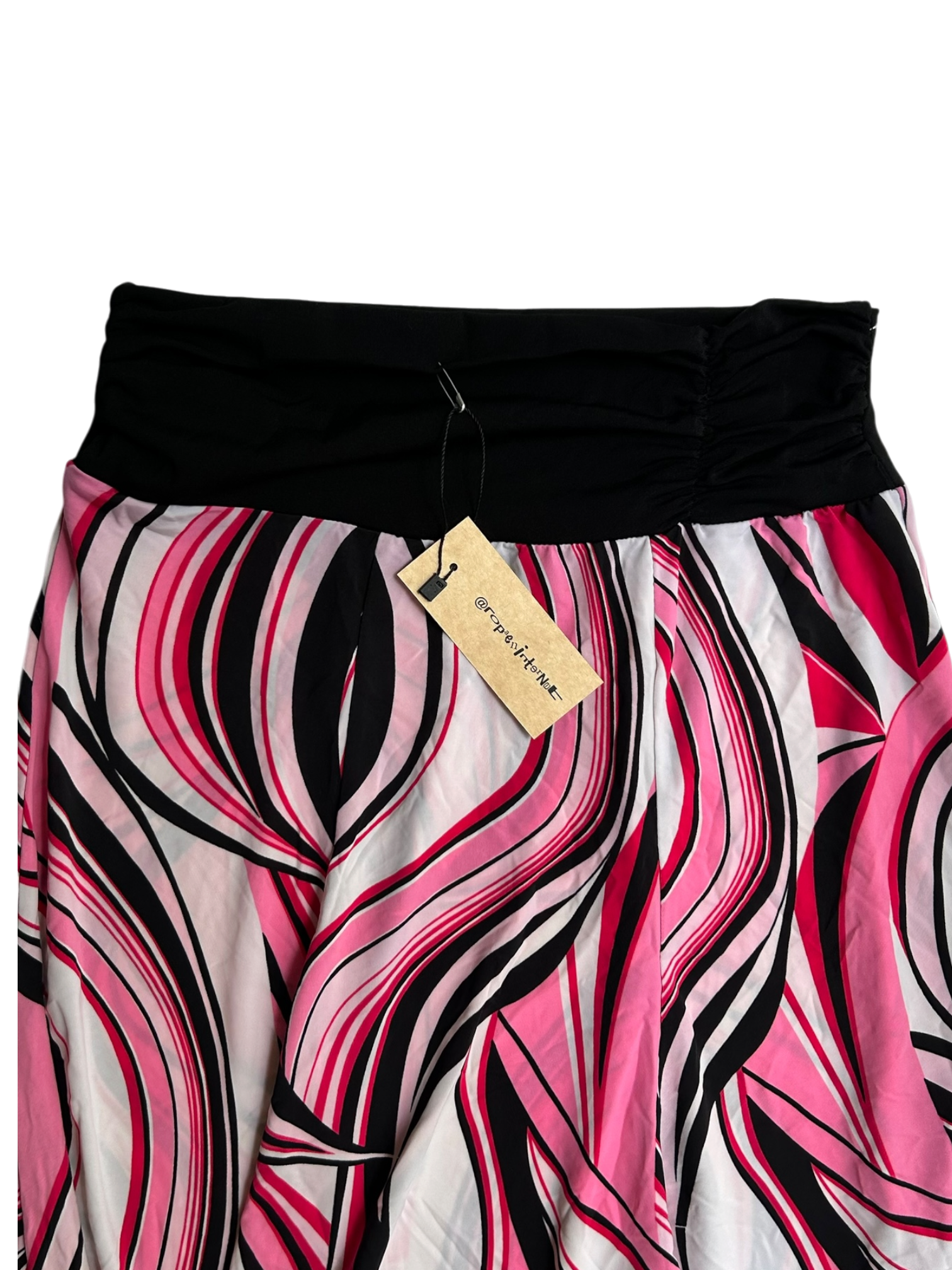 falda midi color rosa