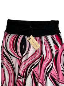 falda midi color rosa