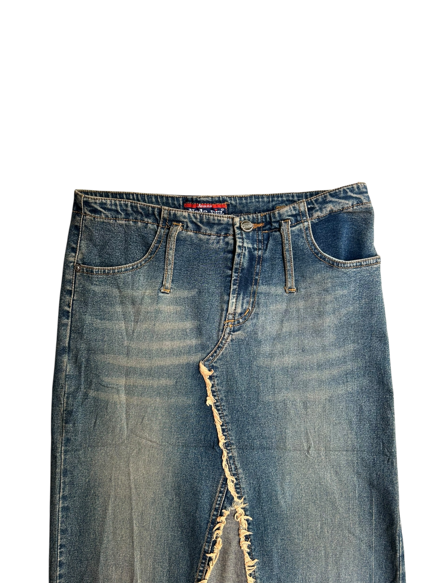 maxi falda de mezclilla