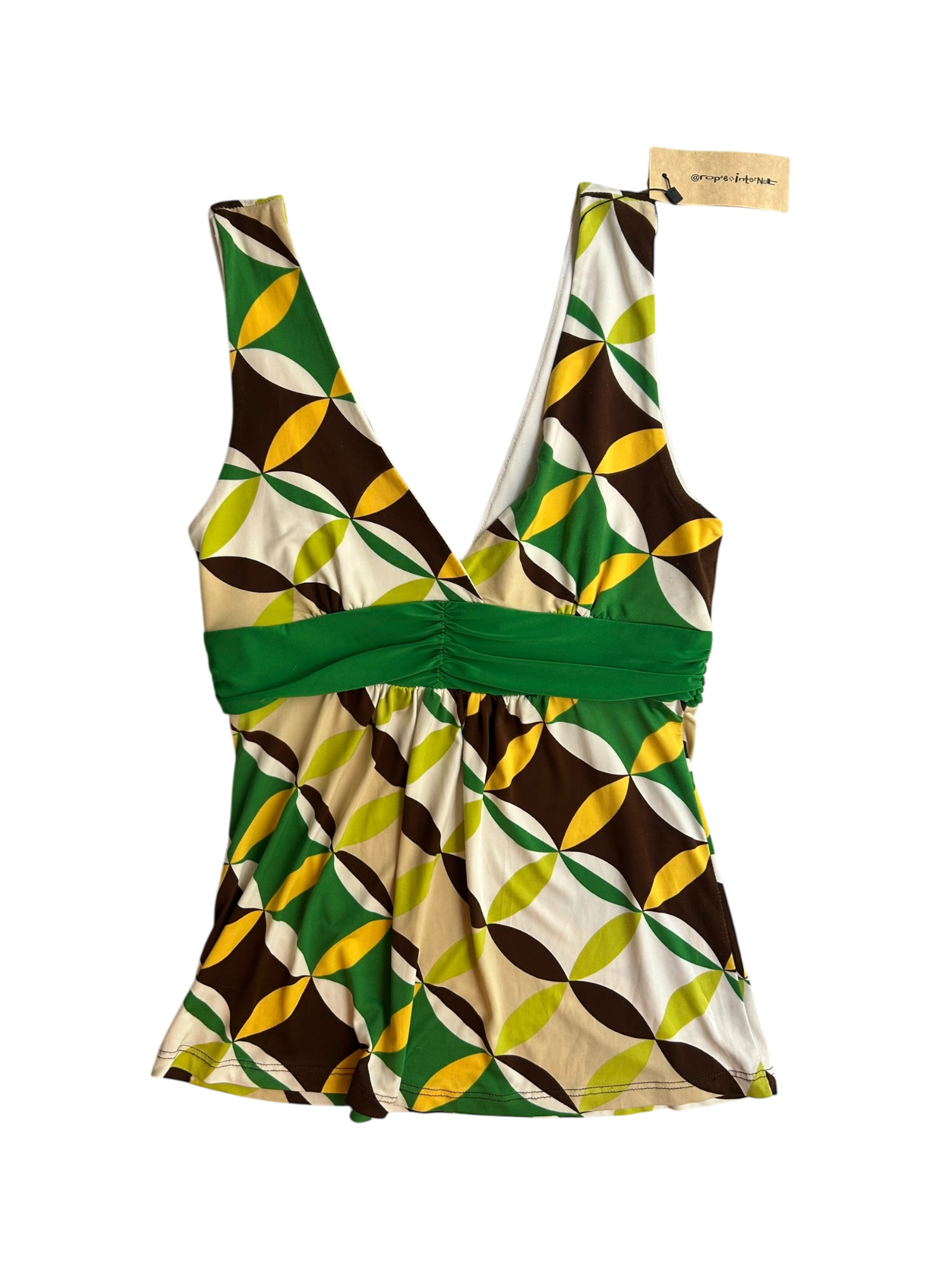 top verde con amarillo