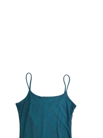 vestido azul brillante