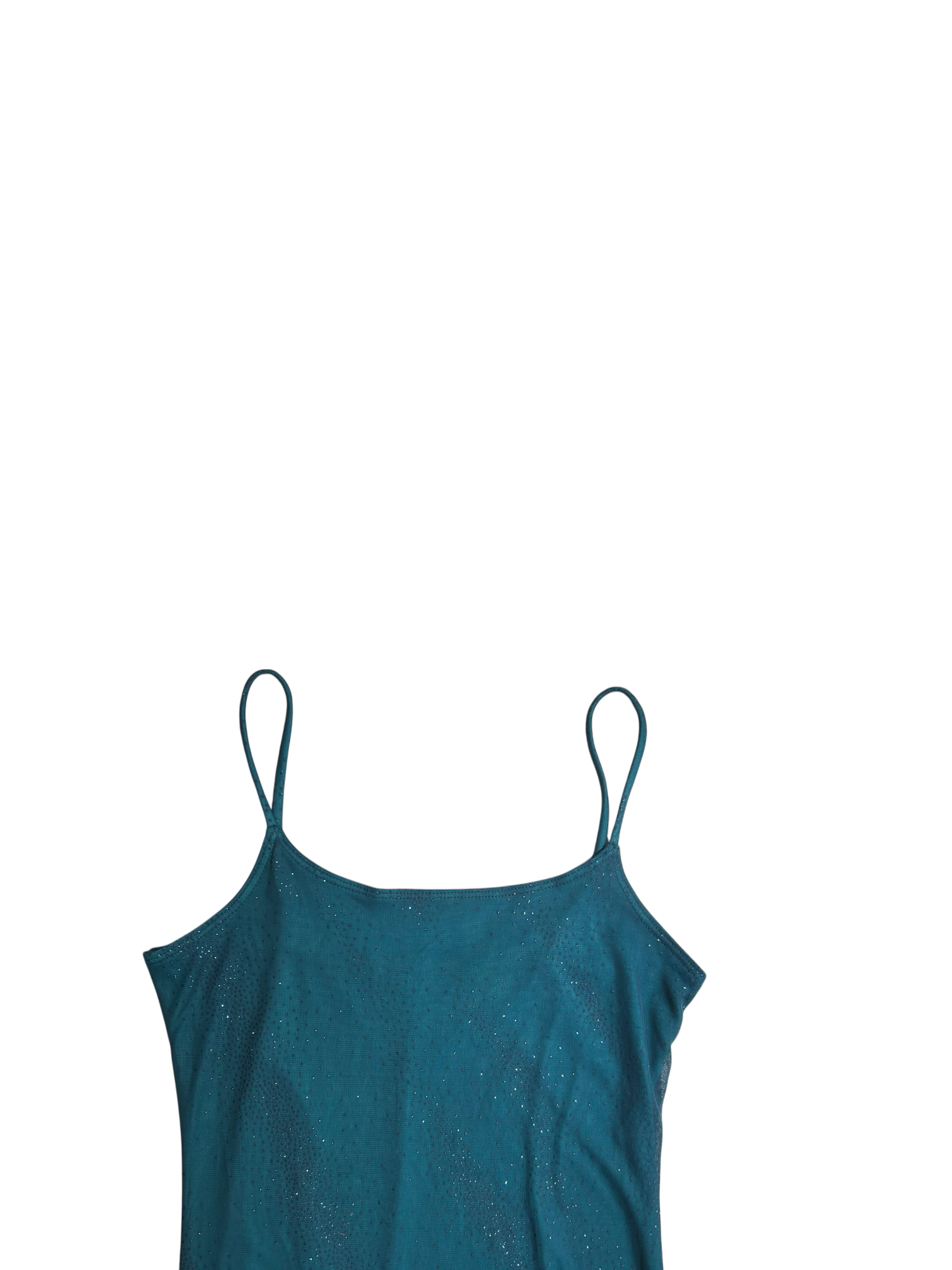 vestido azul brillante