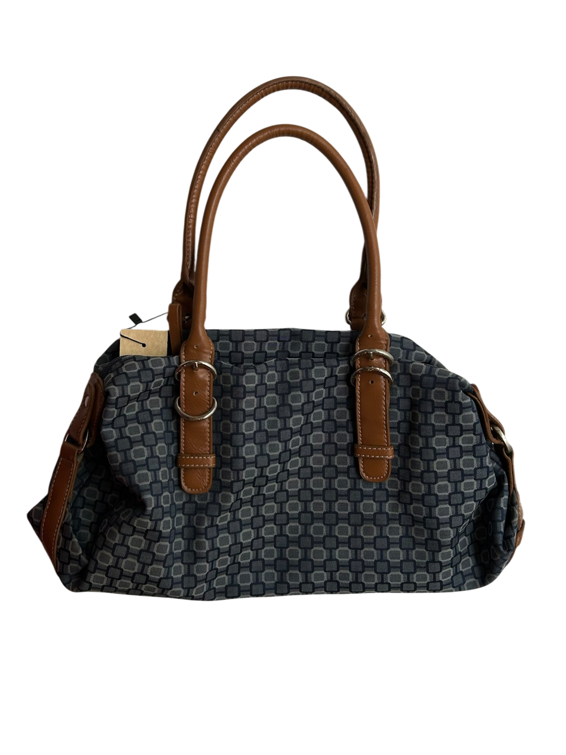 bolso azul con café