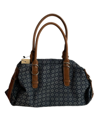 bolso azul con café