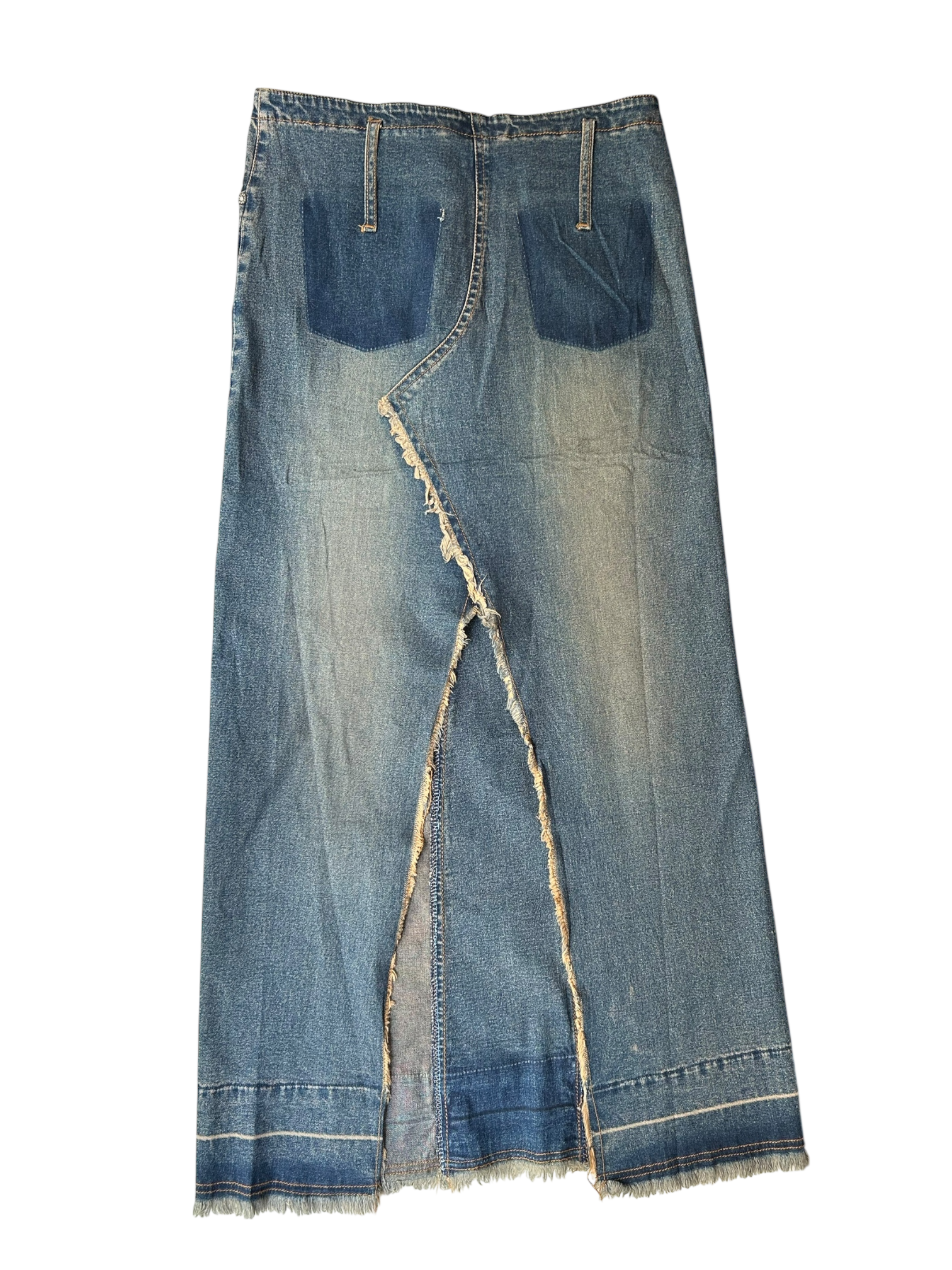 maxi falda de mezclilla