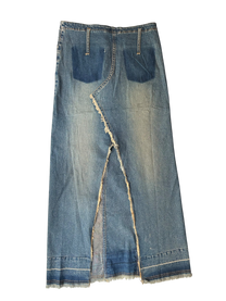 maxi falda de mezclilla