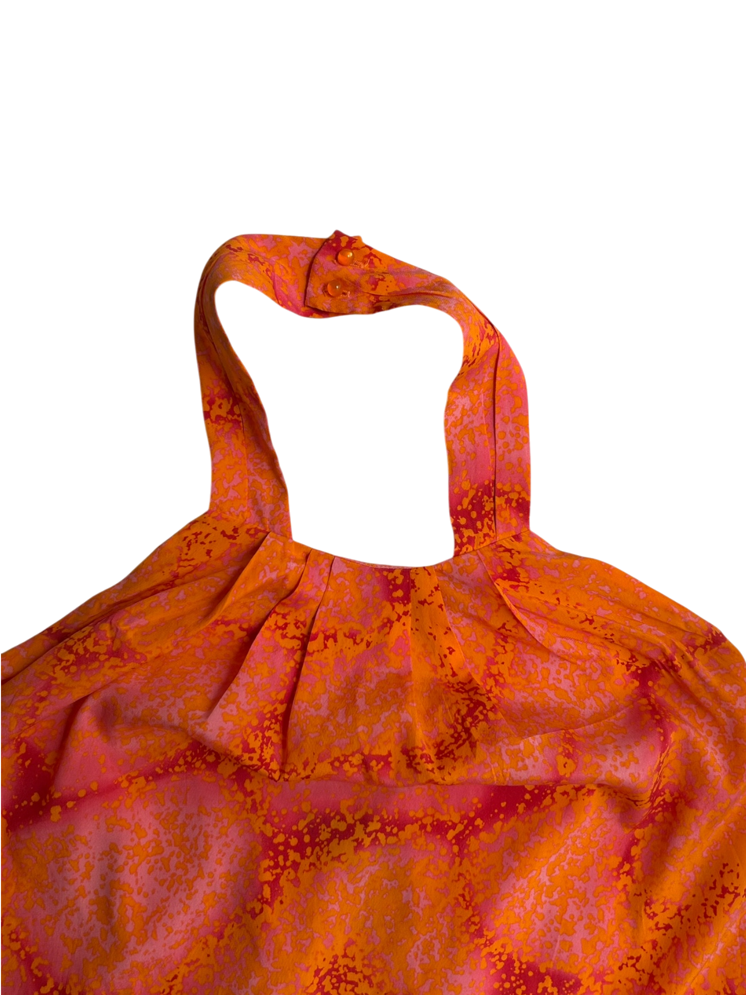 top halter naranja