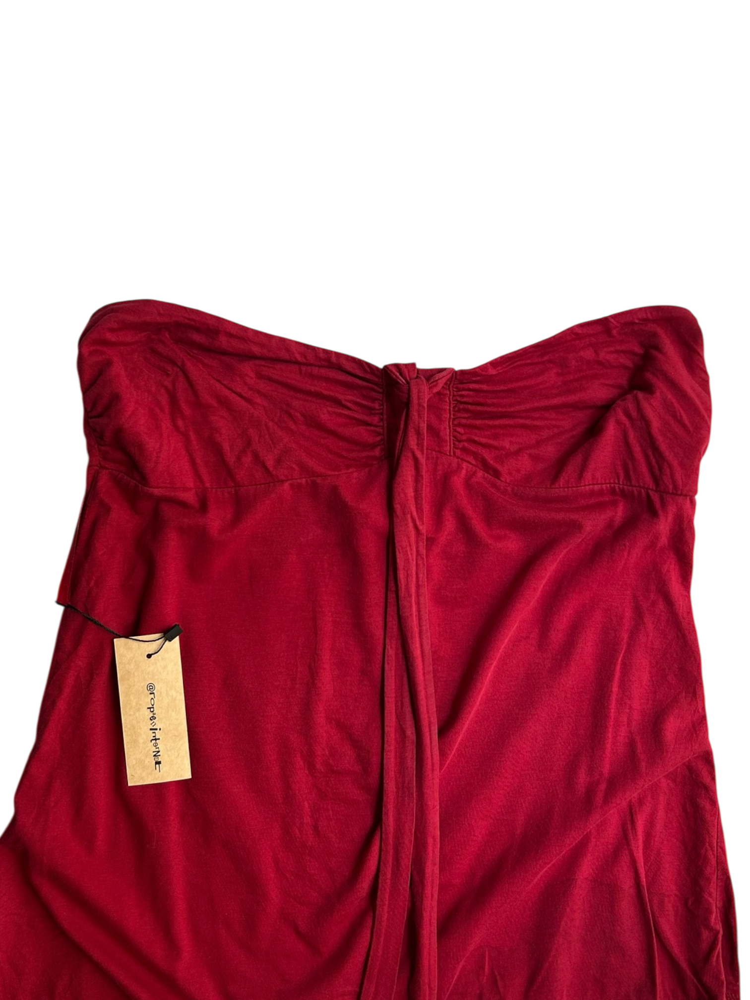 top rojo strapless