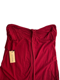 top rojo strapless