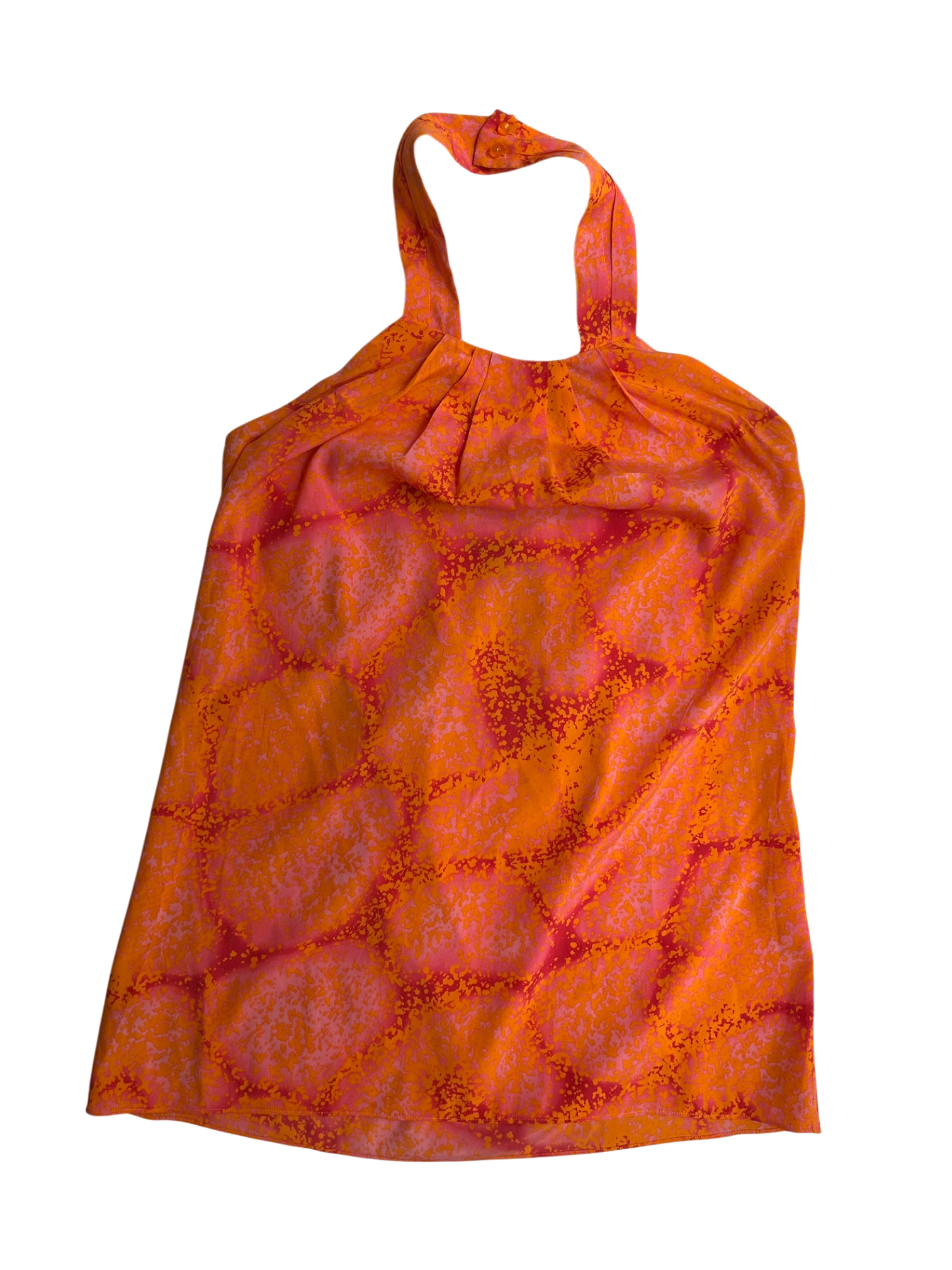 top halter naranja