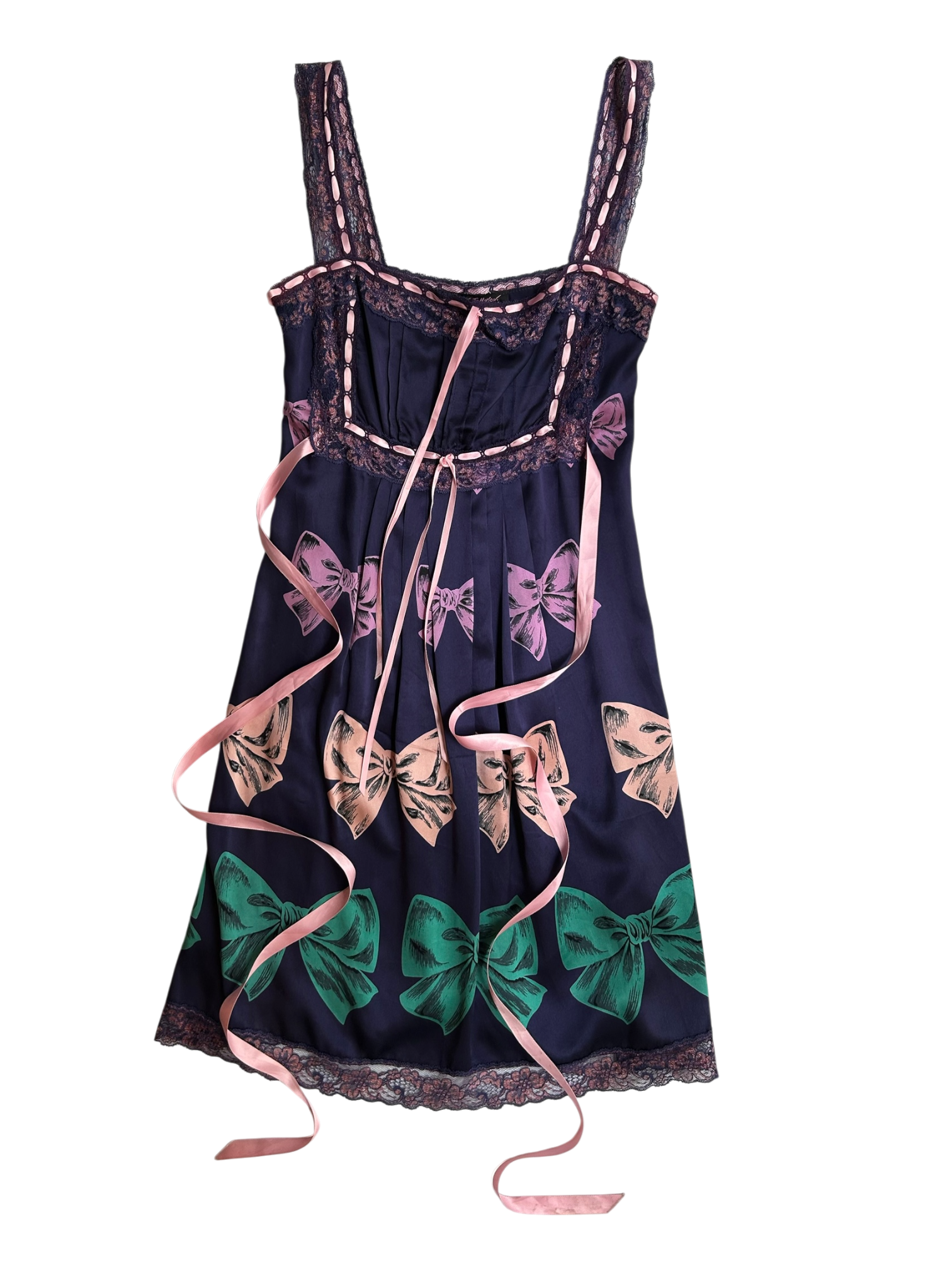 vestido seda betsey johnson