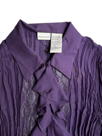 camisa traslúcida morada