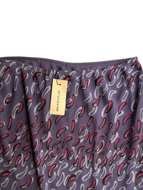 maxi falda morada con rosa