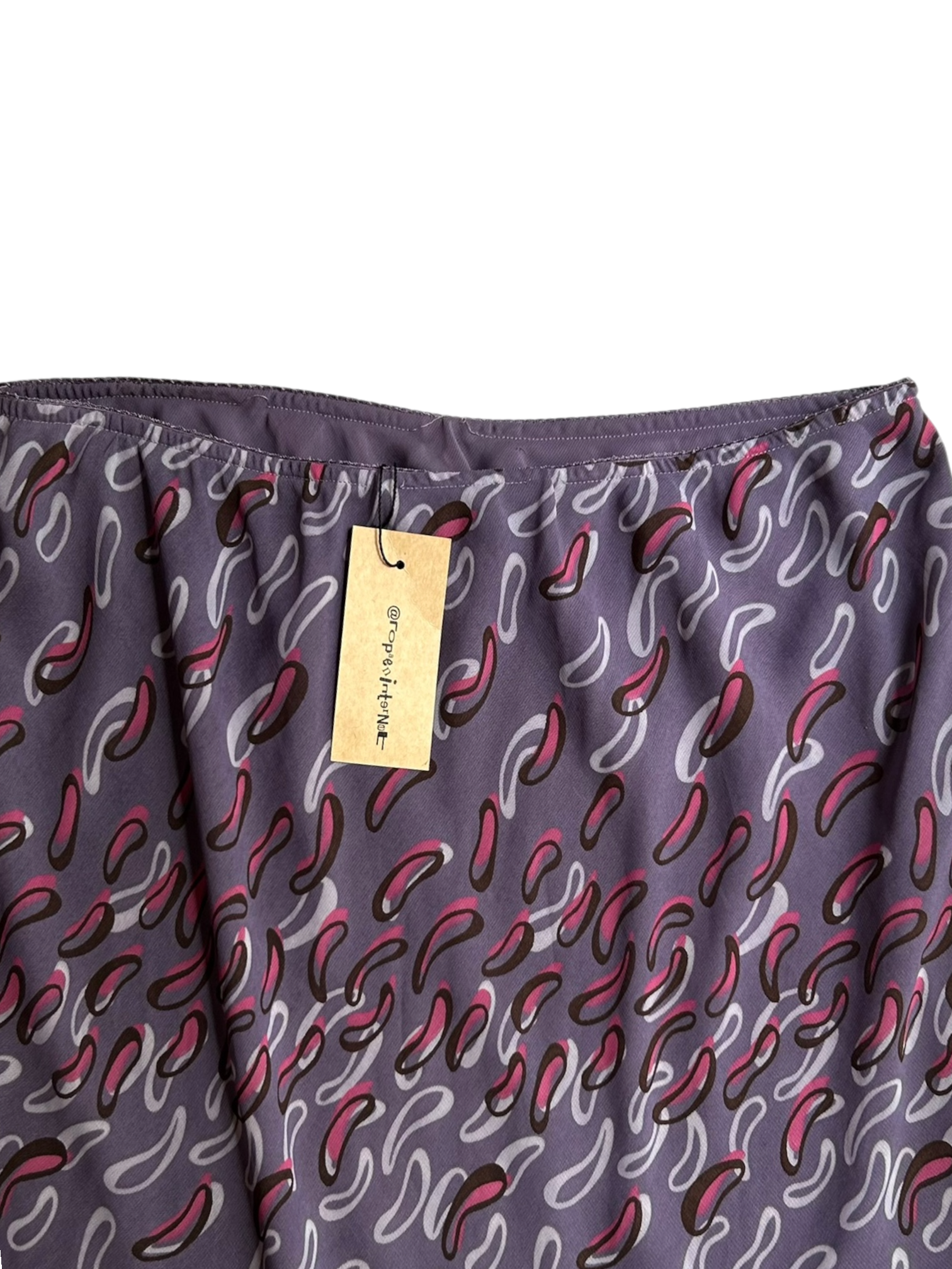 maxi falda morada con rosa