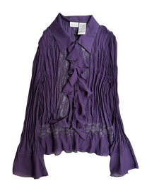 camisa traslúcida morada