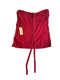 top rojo strapless