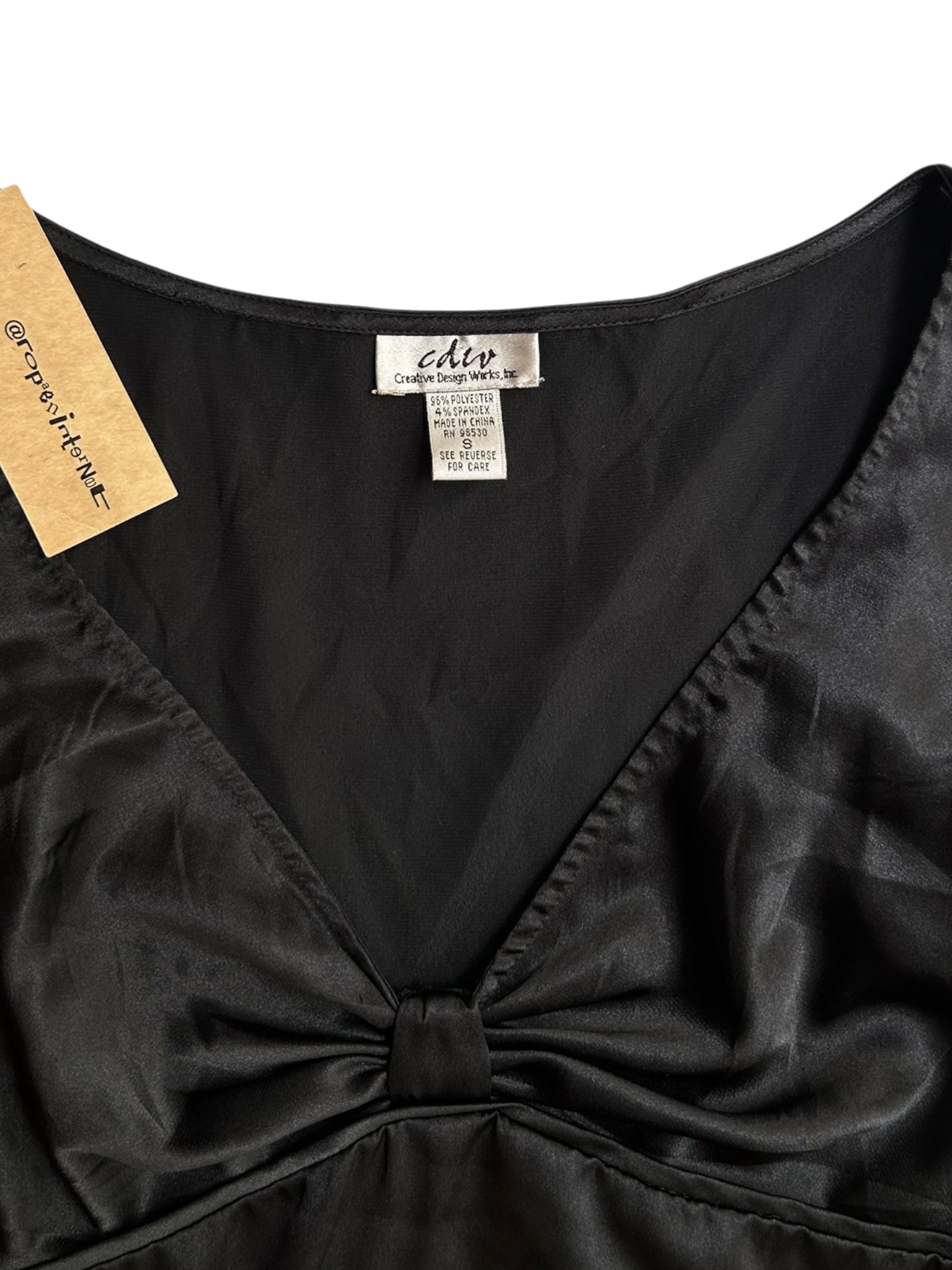 top satin negro