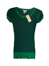 top verde tejido