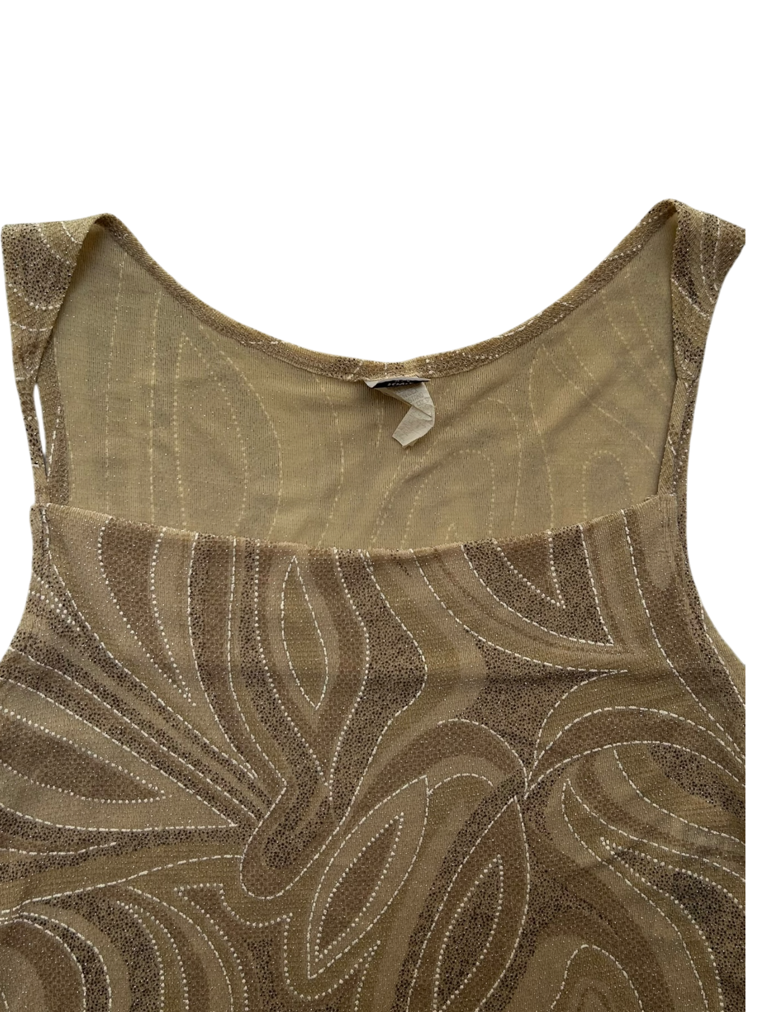 top brilloso beige