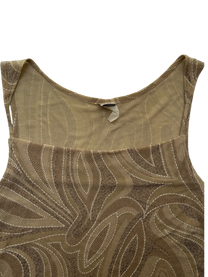 top brilloso beige