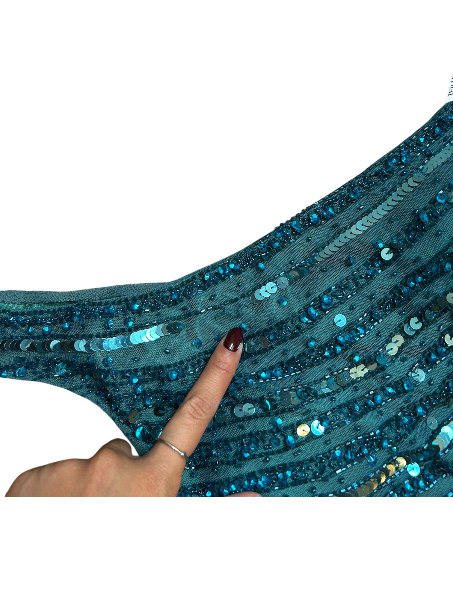 vestido canutillo y lentejuelas