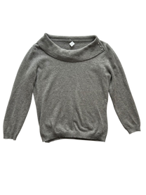 suéter cashmere gris