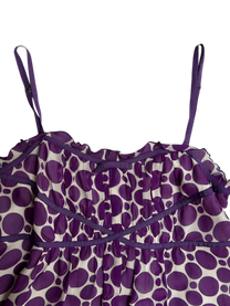 top seda morado con blanco