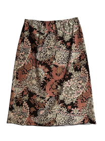 falda café floral