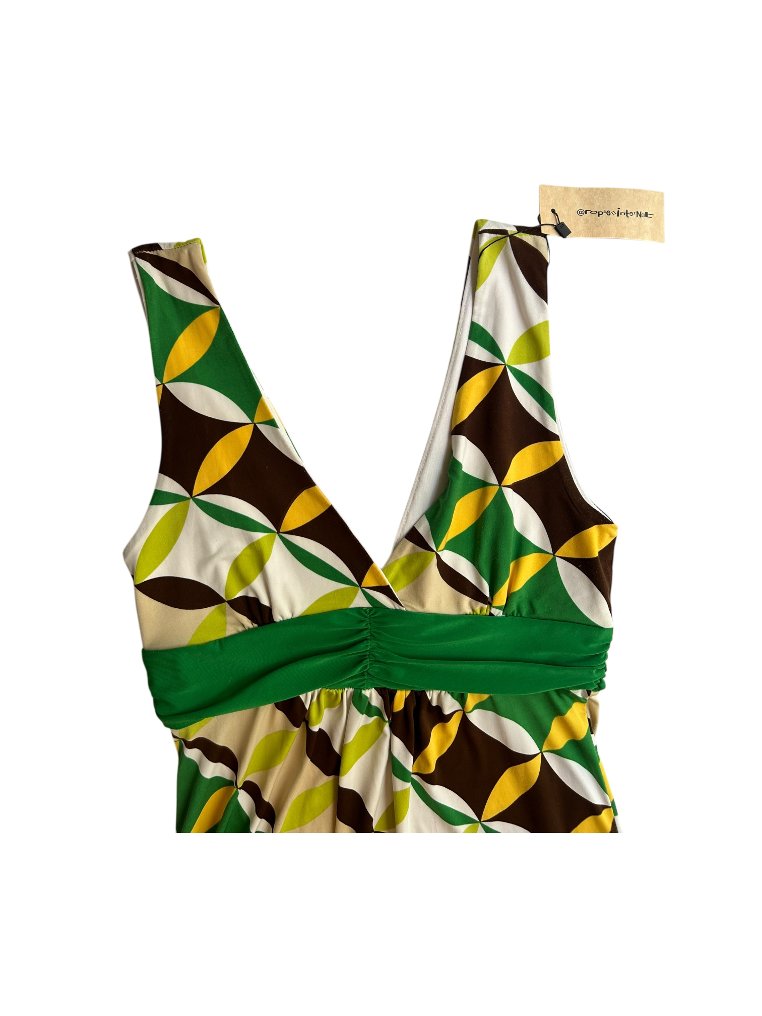 top verde con amarillo