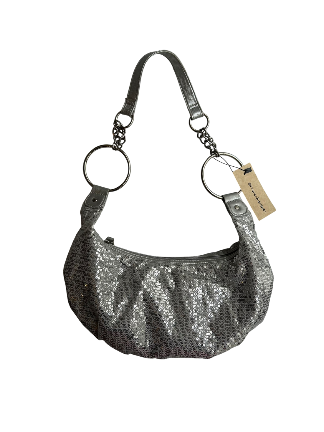bolso brillante plata