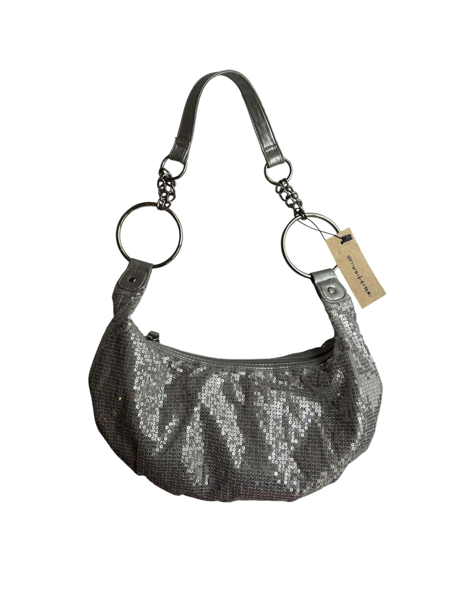 bolso brillante plata