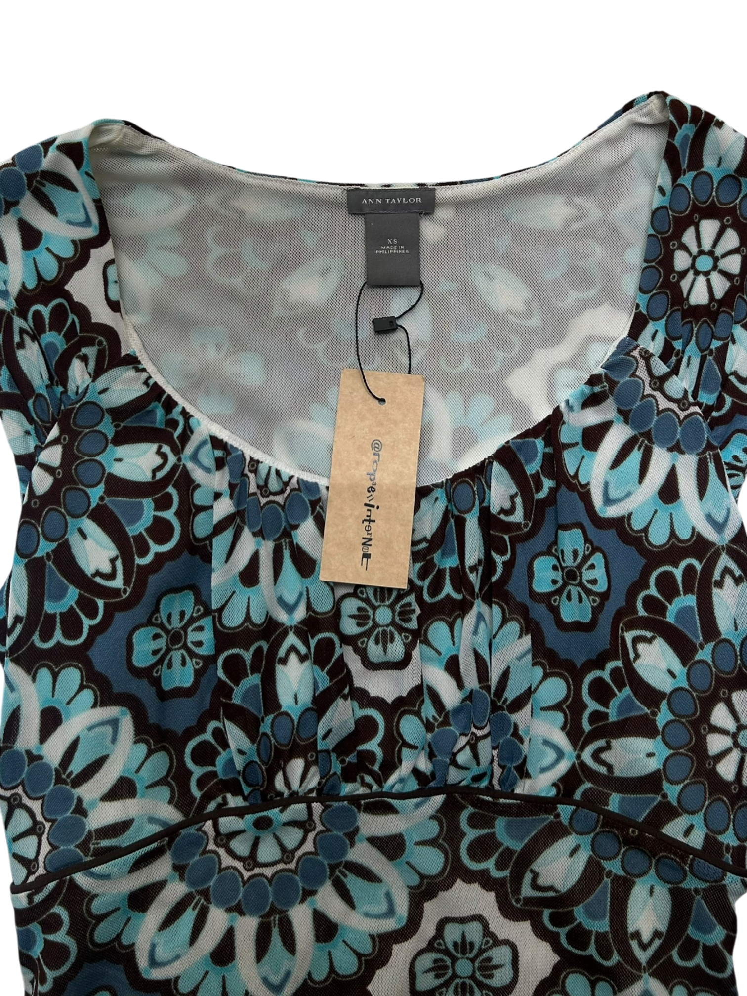 top floral azul