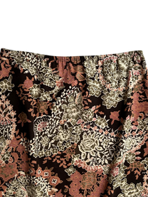 falda café floral