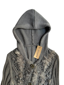 cardigan con pelo de conejo