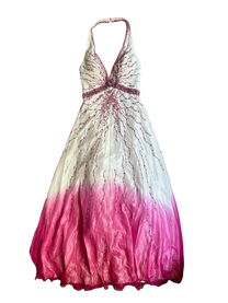 vestido rosa degradado