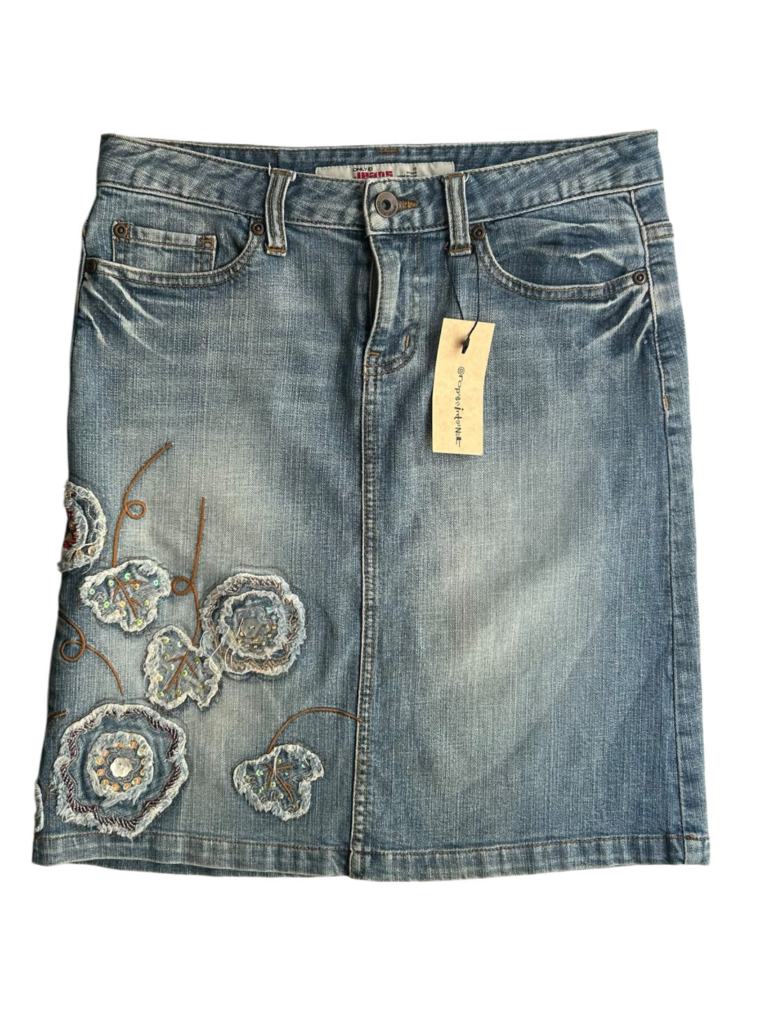 falda midi denim