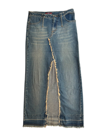 maxi falda de mezclilla
