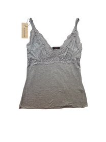 top gris encaje