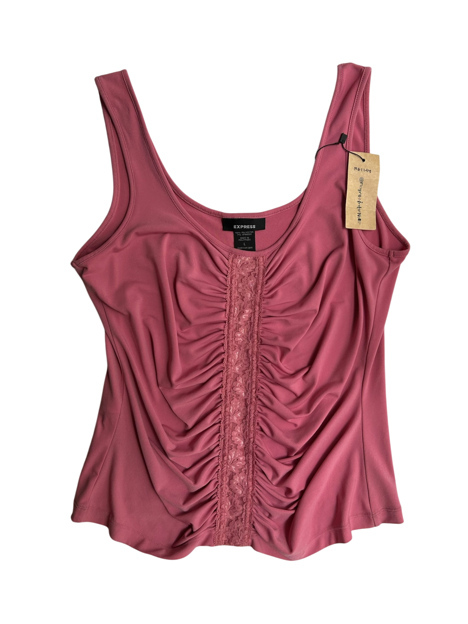 top rosa corrugado