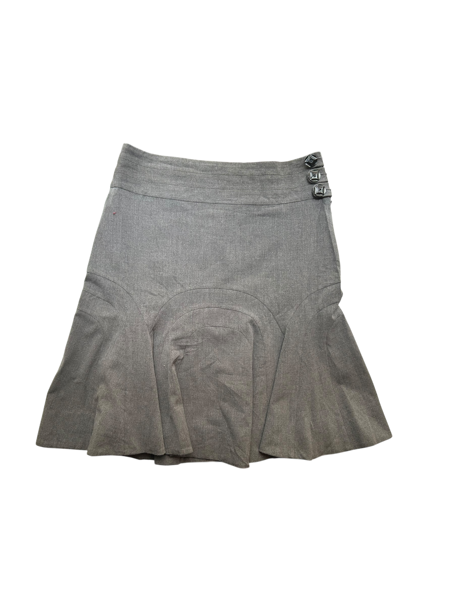 falda midi gris