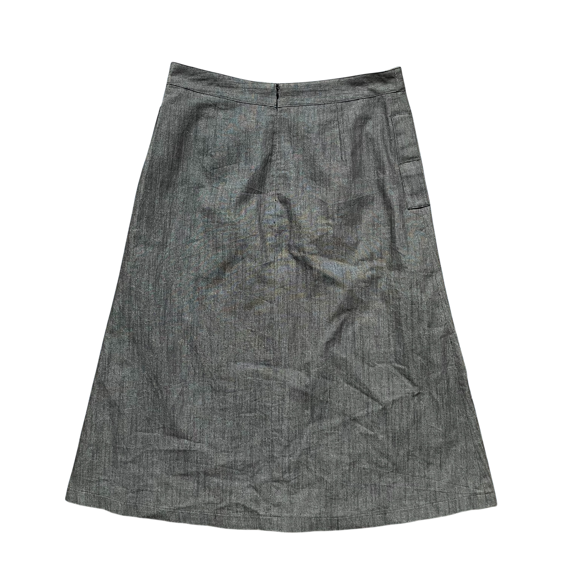 falda midi gris