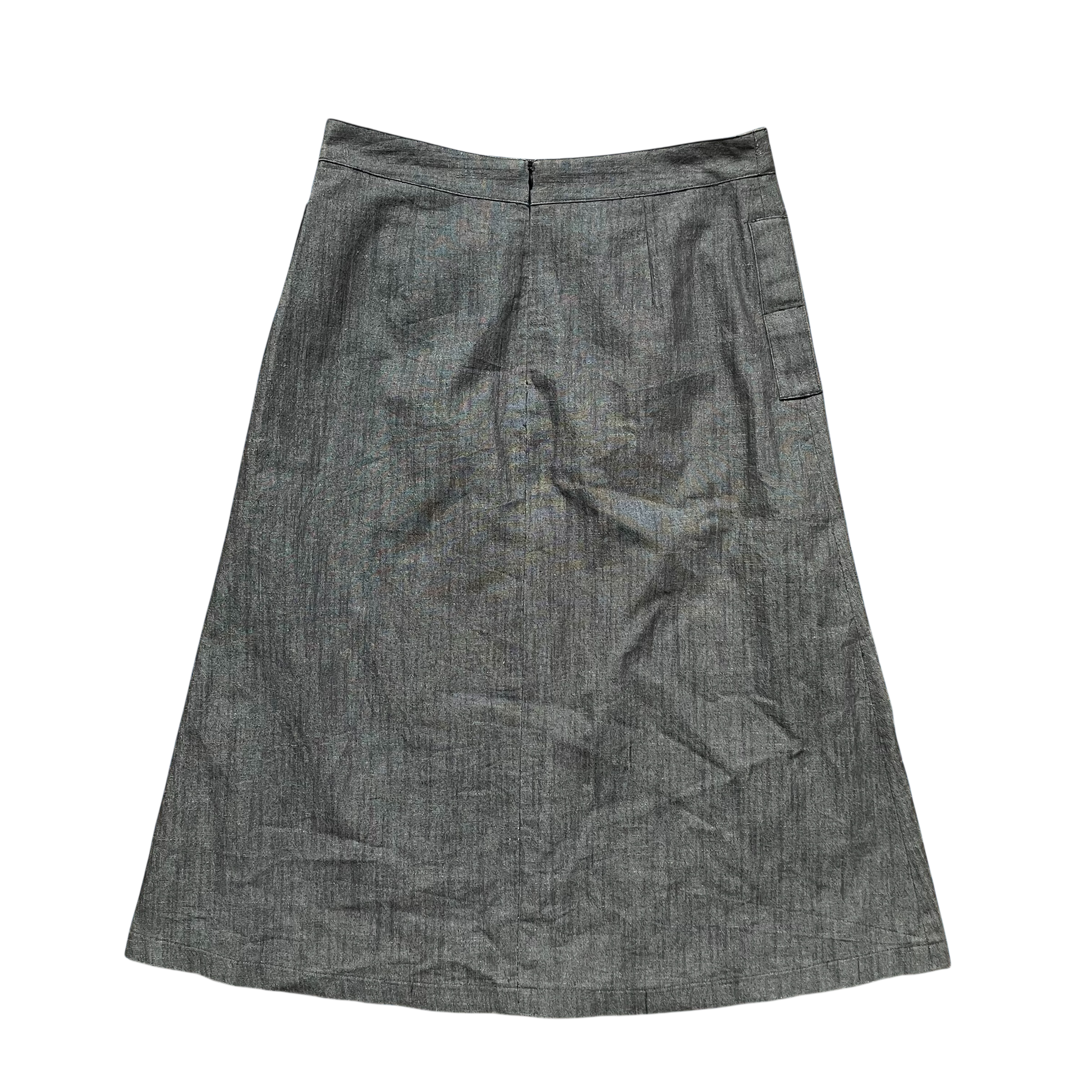 falda midi gris