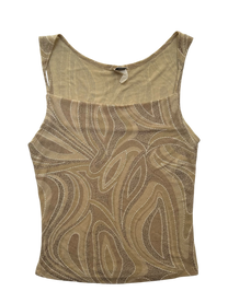 top brilloso beige