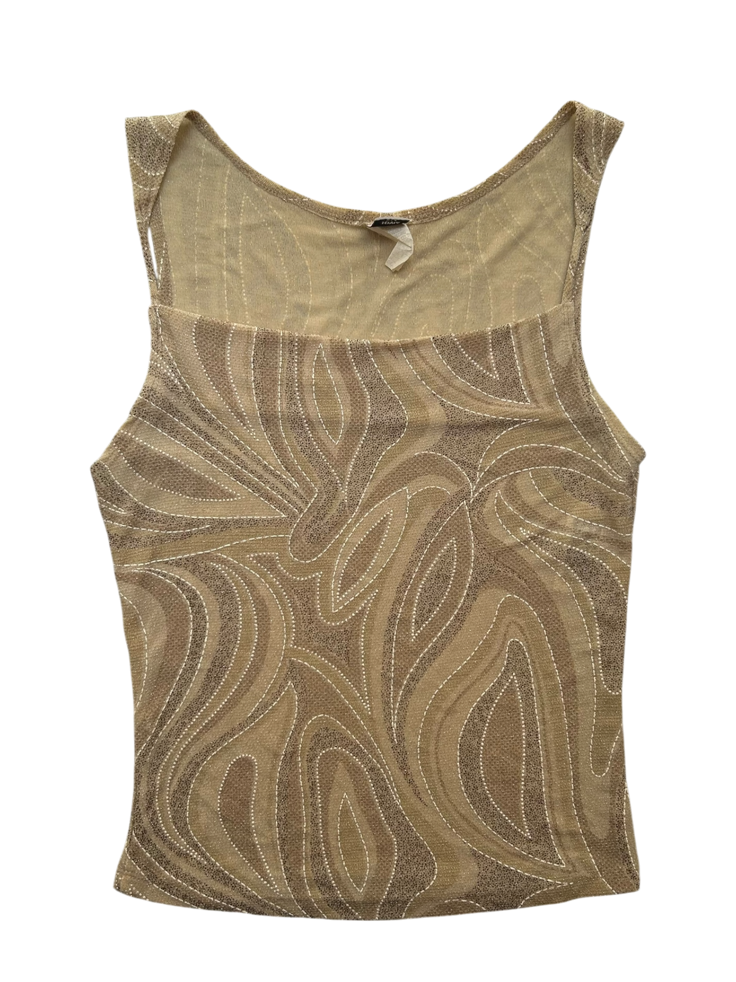 top brilloso beige