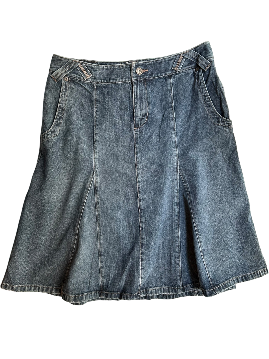 falda midi denim
